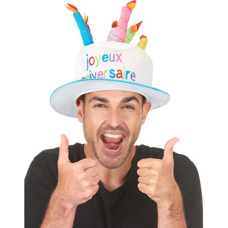 WELLY INTERNATIONAL - Verjaardagstaart hoed voor volwassenen - Hoeden > Humoristisch